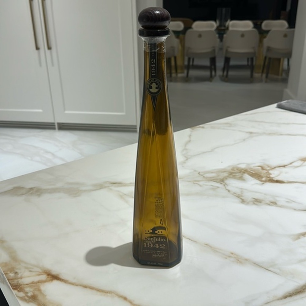 Don Julio 1942 empty bottle
